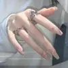 Manicure Europeia e Americana Transfronteiriça Mais Vendida Francesa Unhas Postiças de Alta Qualidade Adesivos Unhas Gato Olho Estilo Ins Unhas Usáveis