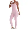 Conjunto de Yoga Duas Peças Feminino Estilo Europeu e Americano com Costas Cruzadas e Alças Finas Sensação Nua Cintura Alta Levanta Bumbum Fitness Venda Direta da Fábrica