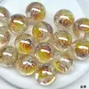 Dingyi 16 mm Alice Resina Luminosa Galvanizada Cuentas con Agujero Pasante Cuentas Sueltas Para Bisutería DIY Cadena de Teléfono Móvil Material de Joyería