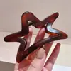 Clip de Pinza Grande Rojo Marrón Tortuga Superior Clip de Tiburón para Fregar Pasador Disco Trasero de Cabeza para el Cabello Adorno para la Cabeza