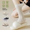 Calcetines de Algodón Puro para Mujer para Verano, Malla Fina, Ligeros, Absorbentes del Sudor, Transpirables, Antibacterianos, Sin Costuras, Tubo Largo, Calcetines Slouch de la Industria de Calcetines de Zhuji