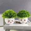 Flores Artificiales Falsas Muebles para el Hogar Adornos de Mesa Balcón Flores de Plástico Planta Verde Falsa Adornos de Plantas en Maceta Mini Decoraciones Bonsái