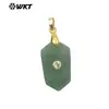 Wt-P2017 Hexágono Geométrico Piedra Preciosa Natural de Colores Zircón Pequeño Incrustado Abalorio Joyería Hecha a Mano Accesorios