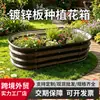 Caixa de Plantio de Metal Transfronteiriça Canteiro de Flores Canteiro de Jardim Paisagismo Externo Vaso de Flores de Diâmetro Grande Canteiro de Flores Removível Vaso de Flores
