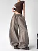 Pantalones de exterior de alta gama de secado rápido, unisex, nuevo estilo de verano, diseño holgado de pierna ancha, cintura elástica, fluidos y casuales
