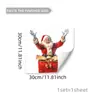 Varias pegatinas electrostáticas para ventana con temática de bolsas de regalo de Papá Noel de Navidad para decoración del hogar, pegatinas de cristal visibles por ambos lados
