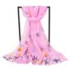 Bufanda de Seda Chifón Estampada Dulce de Moda Nueva Venta al por Mayor Bufanda Pequeña de Gasa para Mujer Regalo Bufanda Yiwu