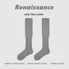 Calcetines Originales Renaissance para Mujer, Calcetines Largos de Otoño e Invierno, Calcetines Holgados Sin Costuras Hasta la Rodilla, Calcetines Versátiles de Color Sólido de Algodón para Mujer