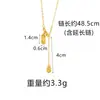 Colar Ábaco Estilo Étnico Ouro de Areia Vietnamita Tendência Nacional Nuvem Auspiciosa Caractere Pingente Corrente para Clavícula Contas Joia com Design Retrô