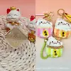 Pingente de ouro quadrado 999 de pura sorte série gatinho de pelúcia com cordão para promoção de live streaming no TikTok