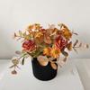 Flor artificial de bonsai de camomila rosa bolha, decoração de flores de plástico por atacado