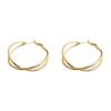 Personalidad Cruz Geometría Anillo de Oreja Grande Diseño Nicho Anillo Viento Frío Aretes Moda Temperamento Aretes de Gama Alta Mujeres