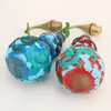 Venta al por mayor de fábrica adornos de calabaza de latón con tapa abierta pintados de cobre calabaza wulong calabaza panlong manualidades para el hogar