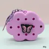 Bolsa de Silicone com Furo Estilo Desenho Animado Mini Carteira de Moedas Bolsa de Cosméticos DIY Bolsa para Fones de Ouvido Pingente de Chaveiro Presente