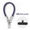 Cordón para teléfono móvil, cuerda corta de nailon tejida con clip, anti-pérdida, anti-robo, fácil de llevar, de color liso, versátil, para muñeca