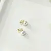 Nuevos Pendientes de Botón Rosa Perla Flor de Cerezo 2025 para Mujer, Clips para Orejas de Diseño Exclusivo, Pendientes de Alta Gama, Nuevos Accesorios para Orejas