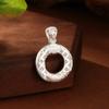 Collar de Plata Esterlina S999 para Mujer, Colgante de Fortuna y Paz, Moneda de Estilo Chino, Nueva Cadena Clavícula China, Collar de Cuerda Trenzada al Mayoreo