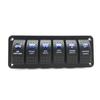 Interruptor basculante universal de 6 posiciones para automóviles, vehículos recreativos, yates y barcos, Interruptor de 6 posiciones para vehículos recreativos, Control central de acceso, Serigrafía
