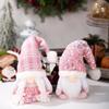 Muñeco Duende Rosa Navideño Nuevo Muñeco Tejido con Lentejuelas Adornos Decoraciones Navideñas Fabricante Mayorista