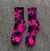 Outono e Inverno Moda ins Toalha Fundo Tie-Dye Mudança Gradual Esportes ao ar livre meias masculinas Fundo grosso Corrida Basquete Esportes meias