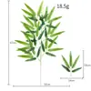 Nuevo producto transfronterizo hojas falsas hojas de sauce artificiales florero arreglo floral decoración de hojas verdes tallo único hojas de eucalipto simulación
