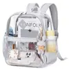 Mochila transparente para eventos em estádios transfronteiriços, mini bolsa transparente de PVC espessado, adequada para shows e eventos esportivos