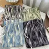 Pantalones de pierna ancha con teñido de tinta de verano finos para mujer, corte recto y estilizado, cintura alta, estrechos, de seda helada, casuales para caminar
