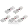 Conector de hebilla de cristal para barra de luz LED suave 8 mm 3528 conector de placa monocromática línea de conexión sin soldadura