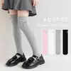 Medias hasta la rodilla para niñas, calcetines de algodón para primavera y otoño, calcetines finos con lazo de pedrería, calcetines de longitud media para bebé, calcetines para niñas