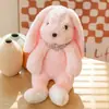 Muñeco de Conejo de Peluche Suave Lindo Orejas Largas Bufanda Suéter Conejito Muñeca Infantil