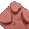 Molde de mousse de amor transfronterizo para 6 moldes de postre francés DIY, herramientas para hornear, molde de silicona para pasteles, molde para jabón