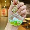 Llavero Creativo Serie Océano Relleno de Aceite Pez Payaso Estrella de Mar Pez Pequeño Colgante de Bolso Decoración de Llavero