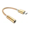 Cable Adaptador de Audio de 3.5 mm a Tipo C Trenzado Convertidor de Auriculares para Teléfono Móvil Tpc Adecuado para Huawei, Apple y Samsung