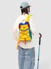 Nova mochila transfronteiriça estilo floresta, com cores frescas e doces em blocos, para estudantes do sexo feminino, leve e versátil, mochila para esportes ao ar livre