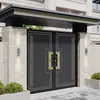 Puertas de Aleación de Aluminio de Apertura Simple y Doble Acero Inoxidable Estilo Chino Nuevo Puerta de Patio Villa Puerta de Entrada Casa de Campo Grande Construida por Uno Mismo Puerta de Jardín
