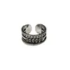 Anillo de Cadena con Monedas Vintage para Mujer, Anillo Minimalista de Dedo Índice Moderno y Único para Hombre, Anillo Abierto de Imitación de Plata Tailandesa con Aspecto Desgastado