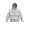 Sudadera con capucha de retazos de algodón acolchado ligera de alta gama para mujer, nuevo abrigo de algodón con capucha para invierno 2026