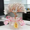 Árbol de la fortuna de citrino natural al por mayor para el hogar y la oficina, pecera de cristal de escritorio para la buena suerte, decoración de árbol de cristal que atrae la riqueza