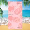 Toalha de Praia para Meninas com Estampa de Abacaxi Aliexpress Transfronteiriça Microfibra Impressão Digital Dropshipping Transfronteiriço Toalha de Banho de Secagem Rápida