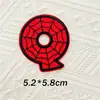 5cmQ Teia de Aranha Gorducha Letra Número Patch de Bordado Autoadesivo Patch Decorativo para Bordado DIY em Diário/Computador Patch de Tecido