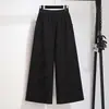 Garantía de Calidad Seda Real Cómodo Temperamento Mujer de Mediana Edad Nuevo Estilo Chino Clásico Primavera Otoño Versátil Pantalones de Pierna Ancha Pantalones Casuales