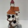 Adorno de faro en miniatura de resina para modelo, decoración creativa para exteriores, adorno para jardín y patio
