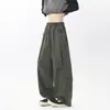 Pantalones de trabajo estilo americano, personalizados, de pierna recta para hombre, con un diseño moderno y elegante, corte relajado, pierna ancha y versátiles para uso casual en otoño.
