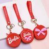Porta-moedas Mini Chaveiro Bolsa de Chaves Silicone Desenho Animado Amor Barbie Armazenamento