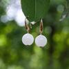 Pendientes Recomendados de Jade Hetian Estilo Vintage 2026 Nuevos Pendientes de Tachuela de Jade Retro de Moda para Mujer