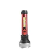 Linterna Zoomable de Alta Intensidad de Aleación de Aluminio con Carga USB, Pantalla de Potencia, Luz Lateral Cob, Linterna de Largo Alcance para Exteriores, Ligera