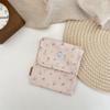 51074 Ins Bolsa de Cosméticos Floral Porta-Cartões Porta-Moedas Porta-Tudo Armazenamento de Mão Bolsa de Higiene Feminina Armazenamento de Cosméticos