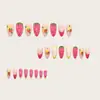 Rosa Doce Frutas Frescas Unhas Usáveis Cereja Limão Arte de Unhas Unhas Postiças 3D Venda Quente Adesivos de Unha
