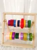 Suporte de Fita de Madeira Maciça Suprimentos para Florista Suporte de Armazenamento de Fitas Suporte para Rolos de Fita Casa DIY Suporte de Armazenamento de Fitas Artesanal