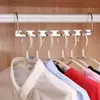 Venda Direta de Fábrica Transfronteiriça Metal Mágico Gancho de 6 Furos Cabide de Roupas Dobrável Cabide de Roupas de Aço Inoxidável Estoque Atacado
